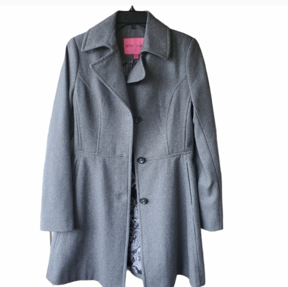 Betsey Johnson Corset Fit and Flare Wool Coat - Picture 9 of 13